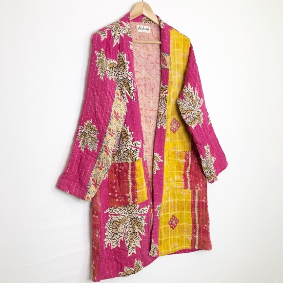 She’s 1 Oak She’s one of a kind multicolored open closure reversible kimono - Picture 4 of 9